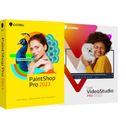 PaintShop® Pro 2023+ VideoStudio® 2022 bundle - lic. wieczysta, elektroniczna